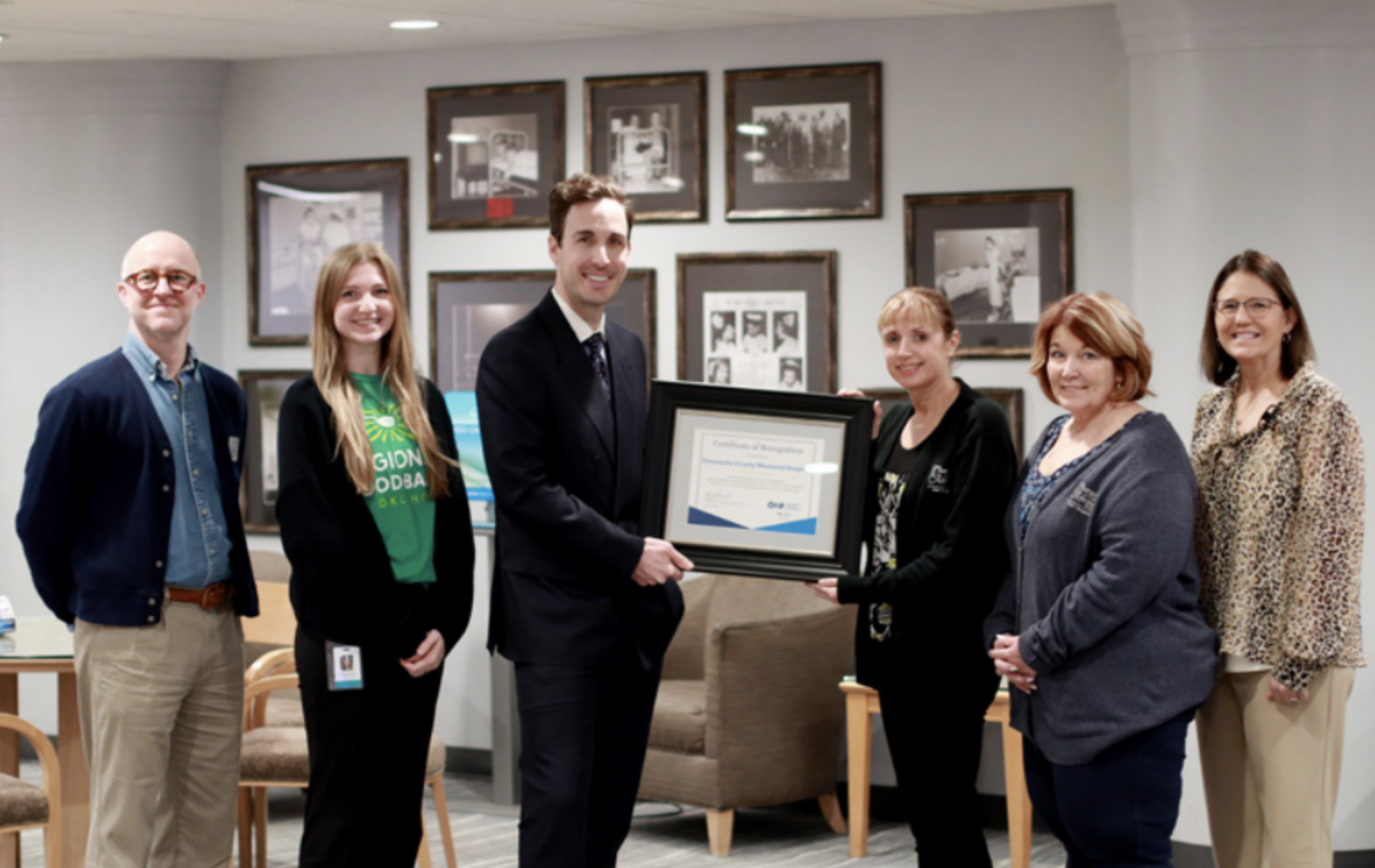 CCMH team receiving recognition from OHA